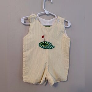 Classic Whimsy Yellow Golf-Themed Jon Jon